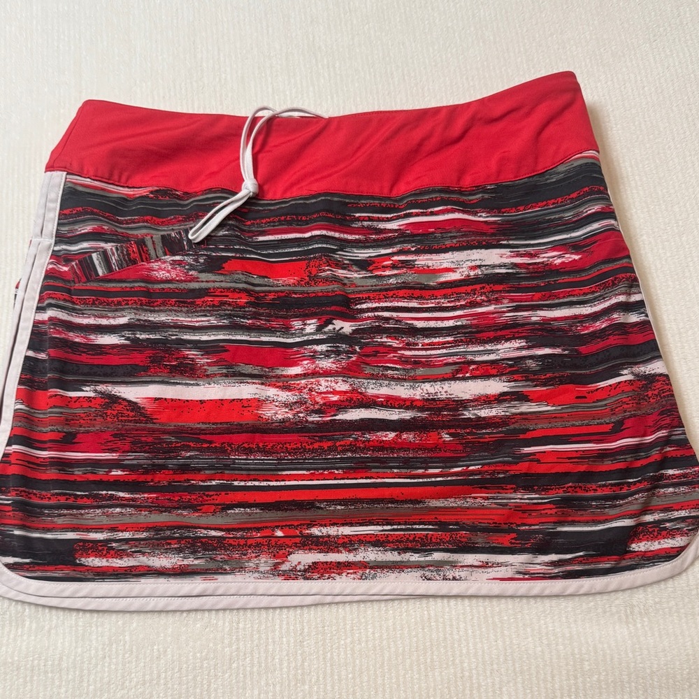 Athleta Whatever Skort Red and Black Striped (#227)